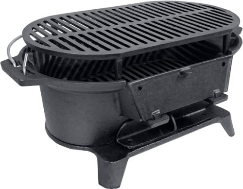 Grill żeliwny, grill mobilny, grill na ryby, na grzyby, grill na plażę, HUBOS